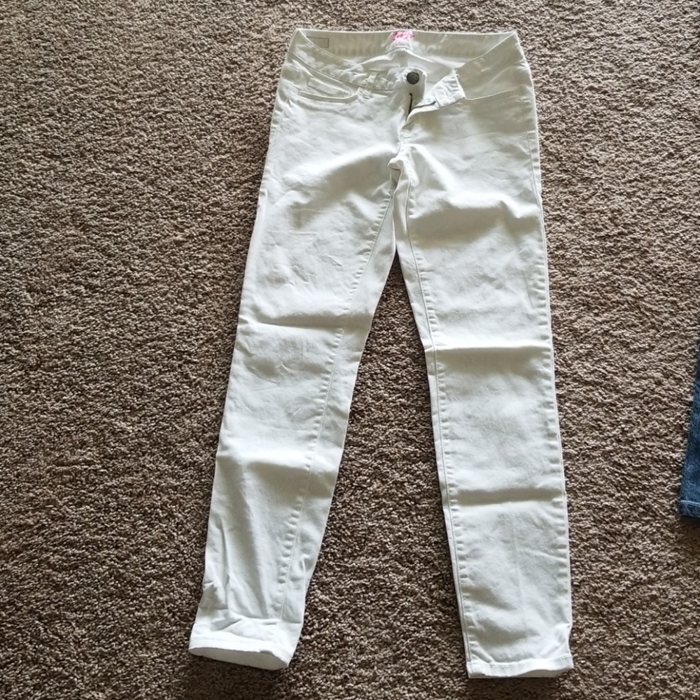 White ankle jeggings